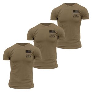 Basic Stacked Logo T-Shirts - 3-Pack - Tan