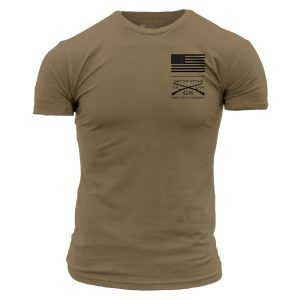 Basic Stacked Logo T-Shirt - Tan