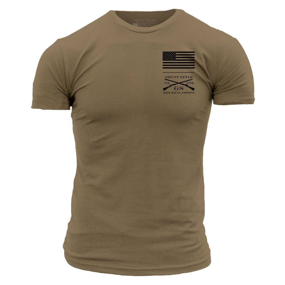 Basic Stacked Logo T-Shirt - Tan