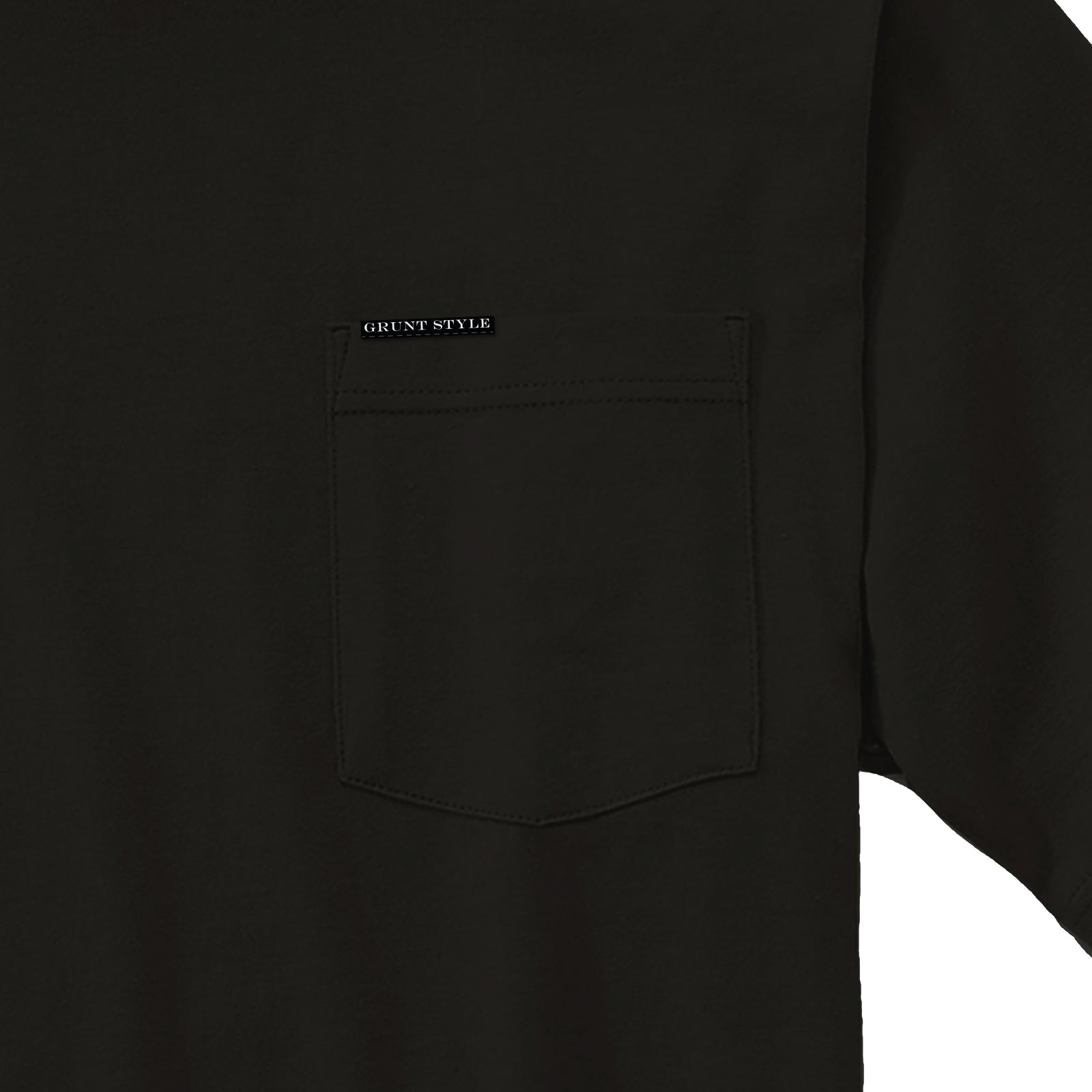 Basic Heavyweight Pocket T-Shirt - Black - Image 6