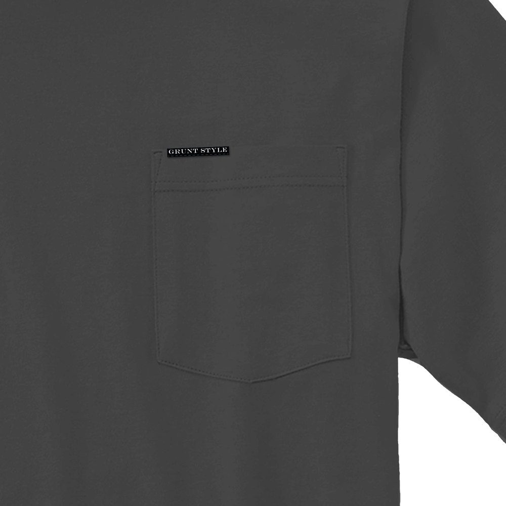 Basic Heavyweight Pocket T-Shirt - Charcoal - Image 7