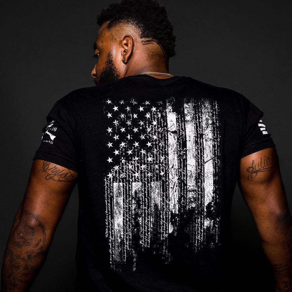 1776 Flag T-Shirt - Black - Image 2