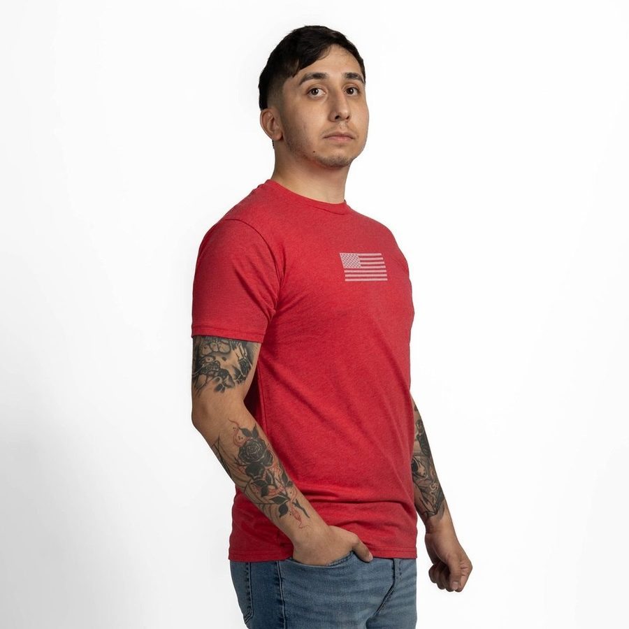 Freedom Flag T-Shirt - Red - Image 6