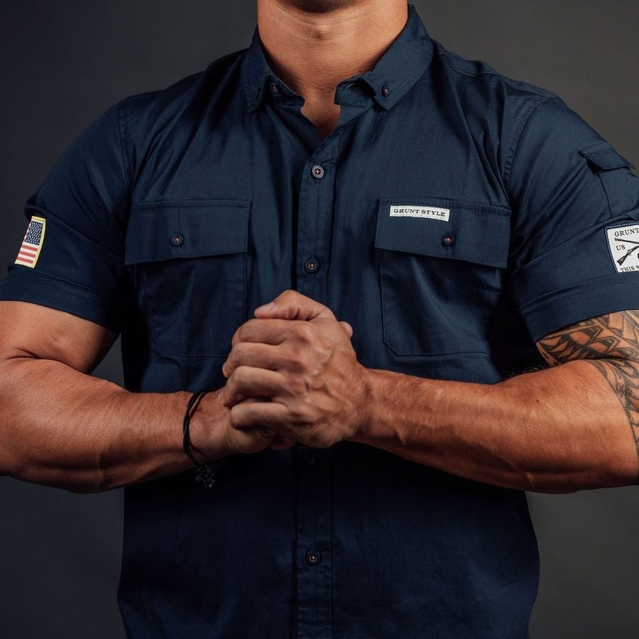Men's Garage Button Down - Navy - Image 3