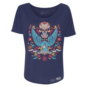Women's Why Fear Death Slouchy Fit T-Shirt - Future Dusk