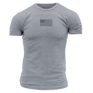 Freedom Flag T-Shirt - Dark Heather Gray