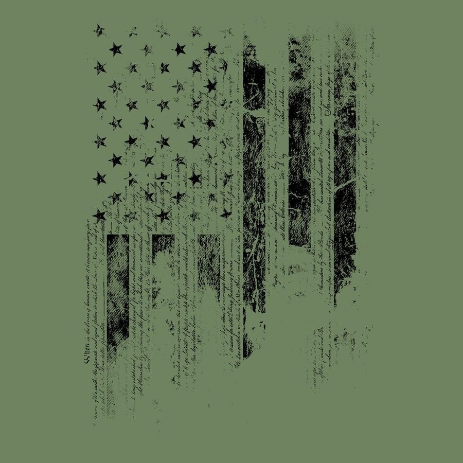 1776 Flag Hoodie - Military Green - Image 6