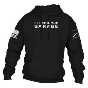 I'll Be In The Garage Hoodie - Black