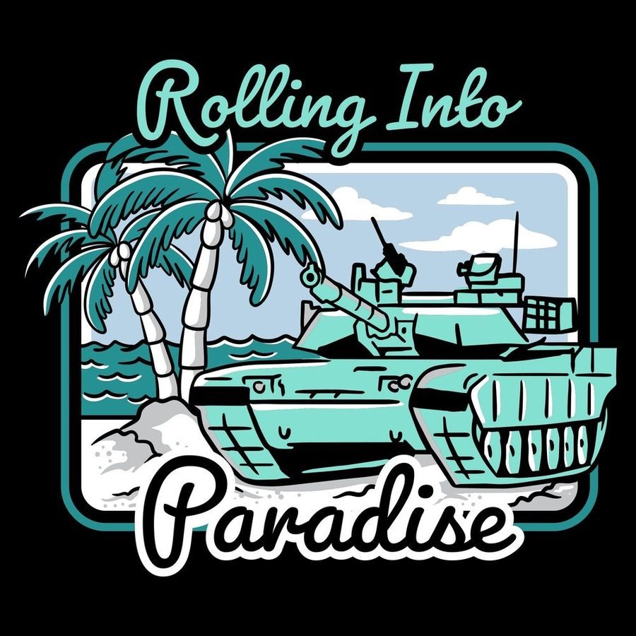 Rolling Into Paradise T-Shirt - Black - Image 4