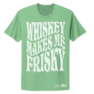 Women's Whiskey Makes Me Frisky Boyfriend Fit T-Shirt - Kelly Green