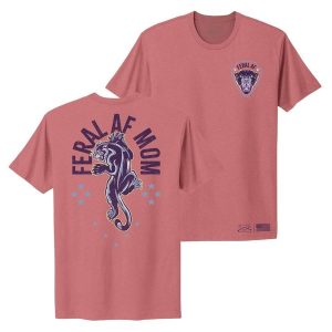Women's Feral AF Mom Boyfriend Fit T-Shirt - Heather Mauve