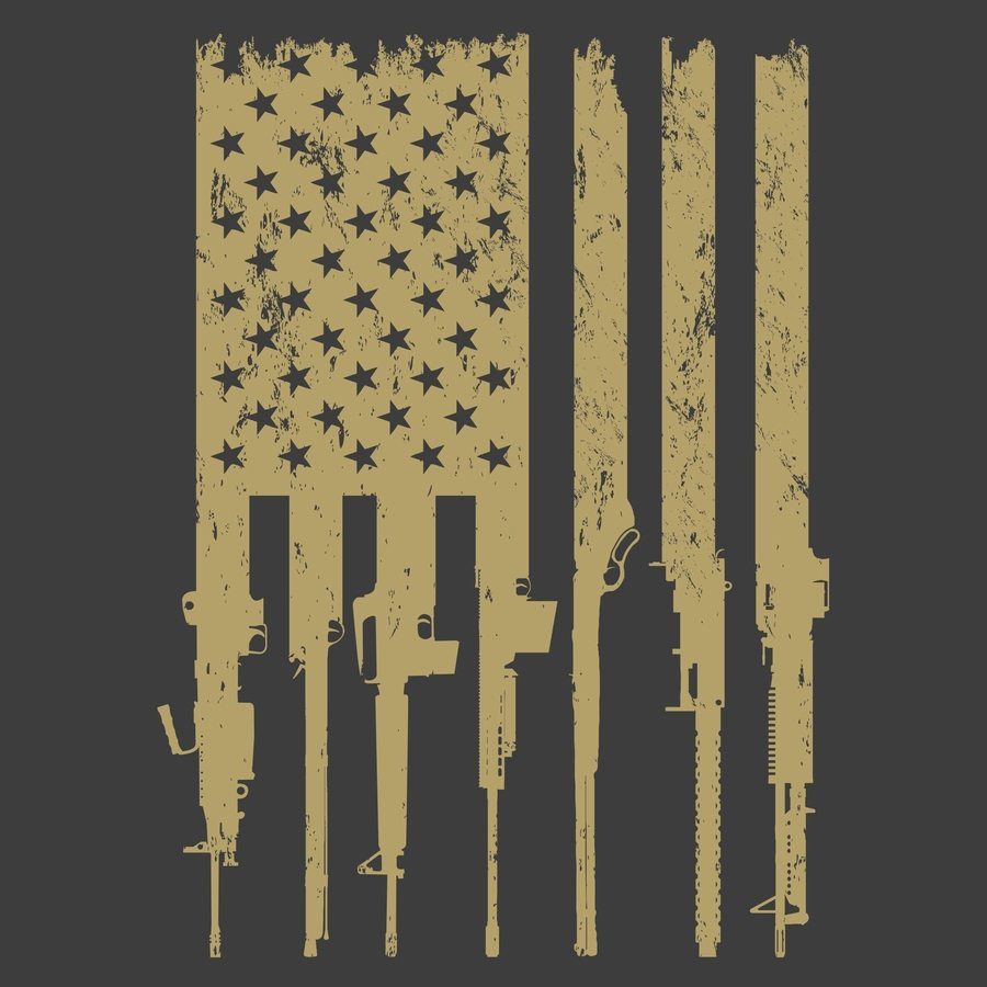 Rifle Flag 2.0 T-Shirt - Charcoal - Image 6