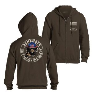 Give Zero F Full-Zip Hoodie - Dark Chocolate