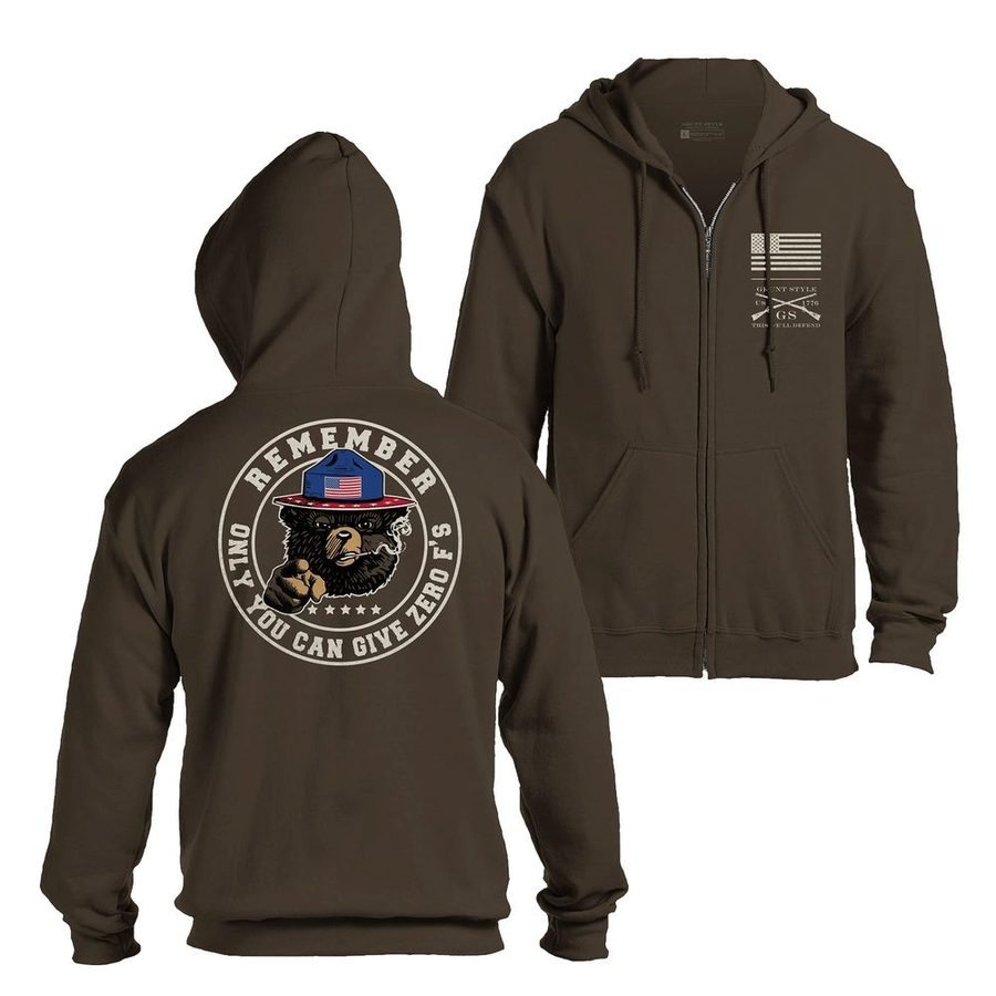 Give Zero F Full-Zip Hoodie - Dark Chocolate
