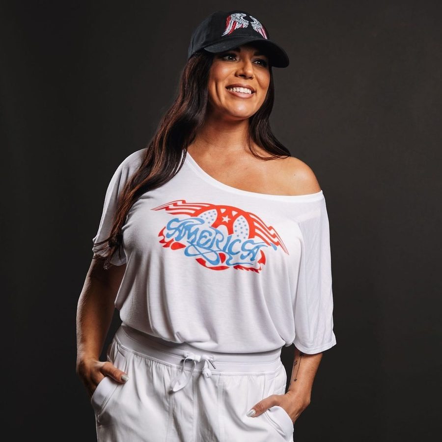 Women's AeroAmerica Slouchy Fit T-Shirt - White - Image 2