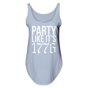Women's Party Like It 1776 Boyfriend Flowy Tank - Stonewash Denim