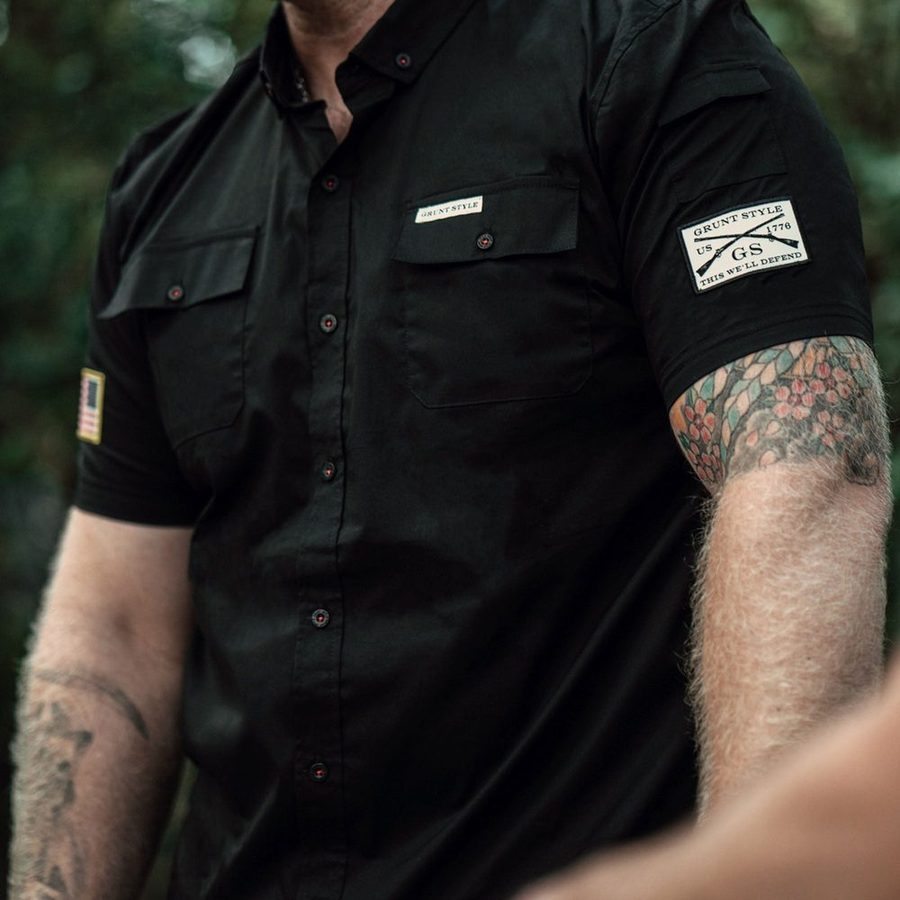 Men's Garage Button Down - Black - Image 3