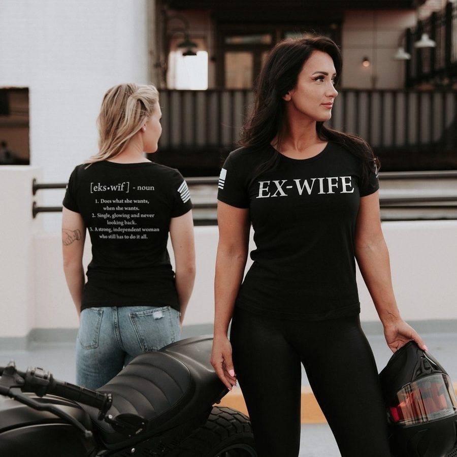 Ex-Wife Defined Slim Fit T-Shirt - Black - Image 5