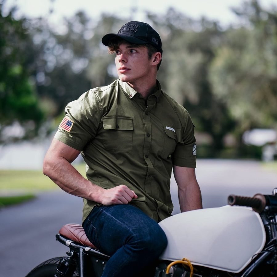 Men's Garage Button Down - Military Green - Image 4