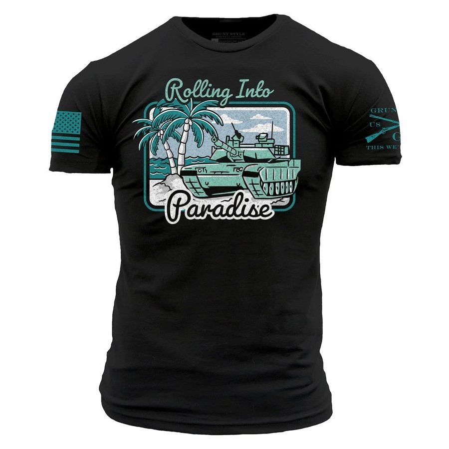 Rolling Into Paradise T-Shirt - Black
