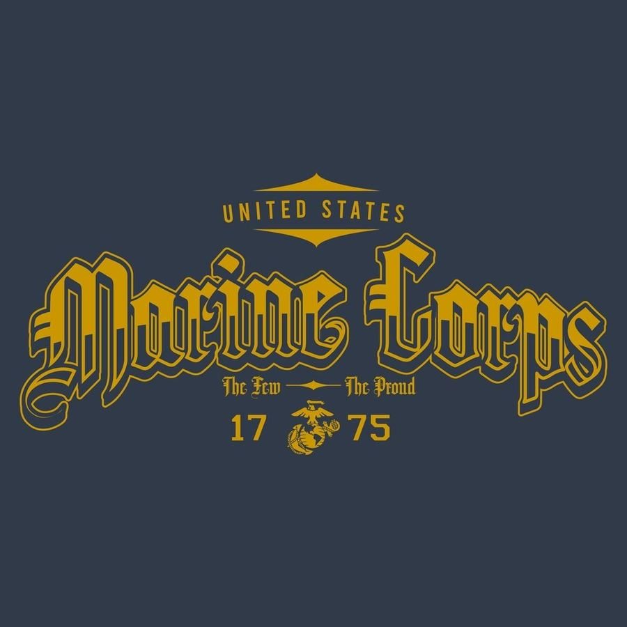 USMC - The Few. The Proud T-Shirt - Navy - Image 3