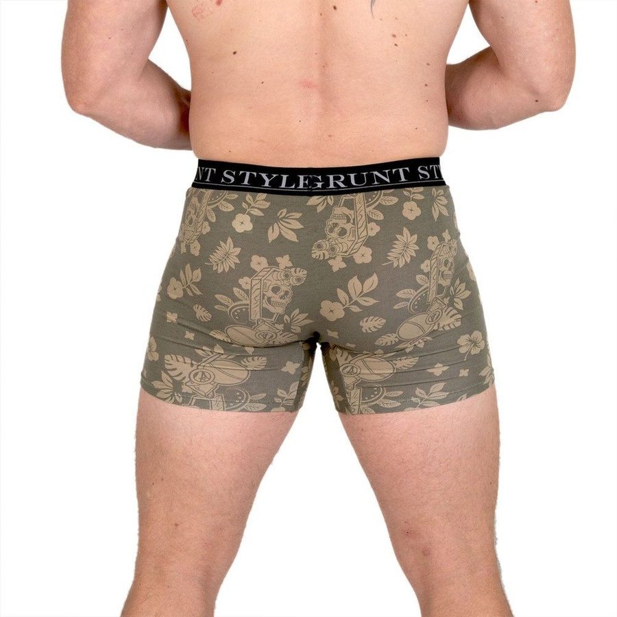 Base Command 2-Pack Boxer Briefs - Dark Gray & Tropical Death Military Green - Image 4