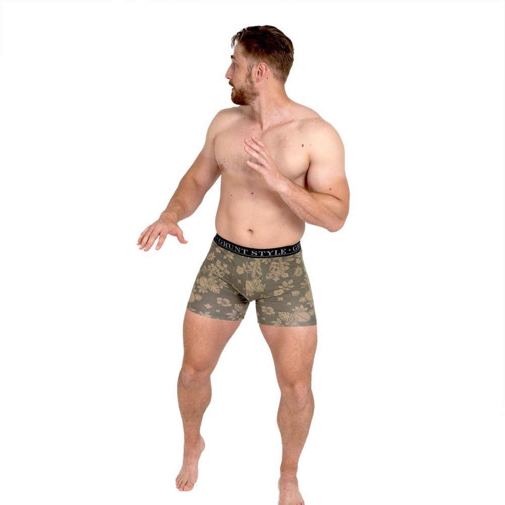 Base Command 2-Pack Boxer Briefs - Dark Gray & Tropical Death Military Green - Image 8