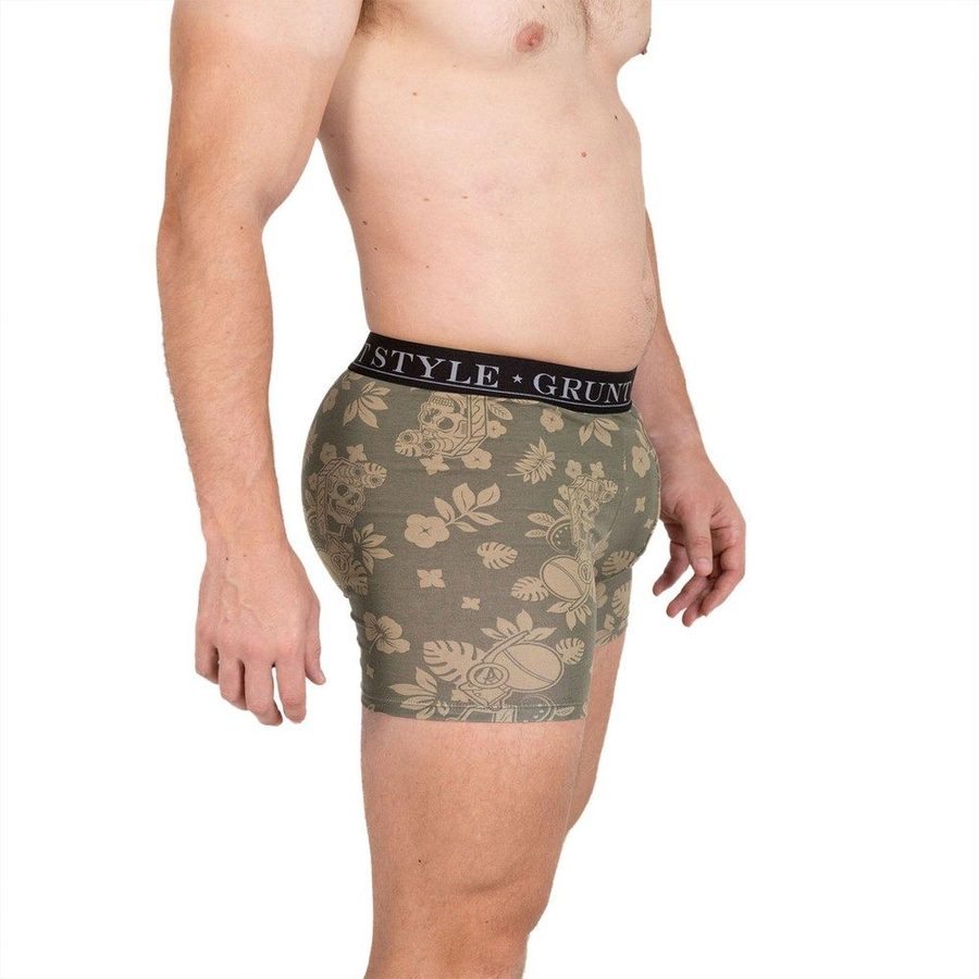 Base Command 2-Pack Boxer Briefs - Dark Gray & Tropical Death Military Green - Image 6