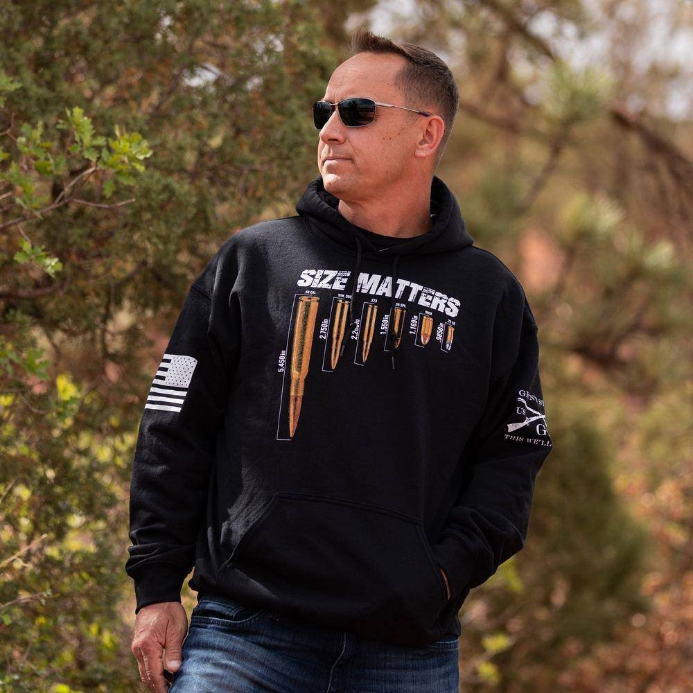 Men's Size Matters Hoodie - Black - Image 2