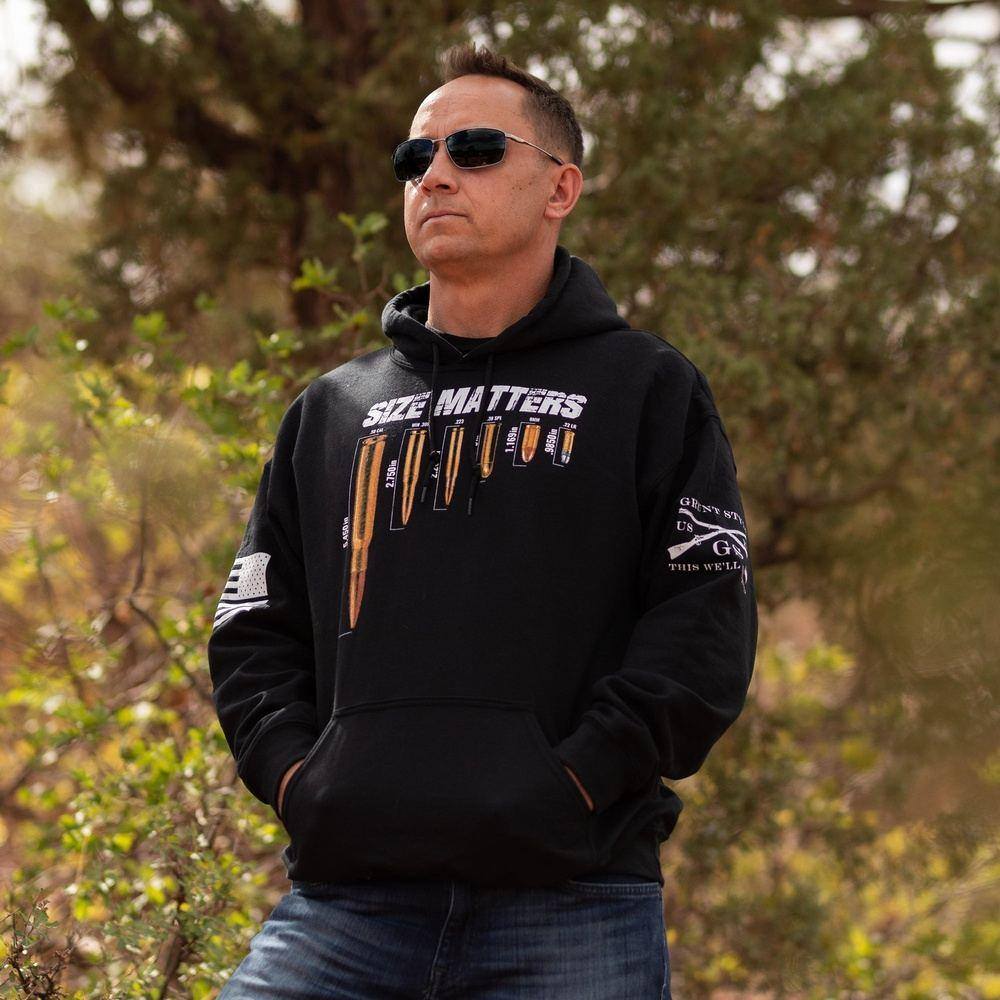Men's Size Matters Hoodie - Black - Image 4