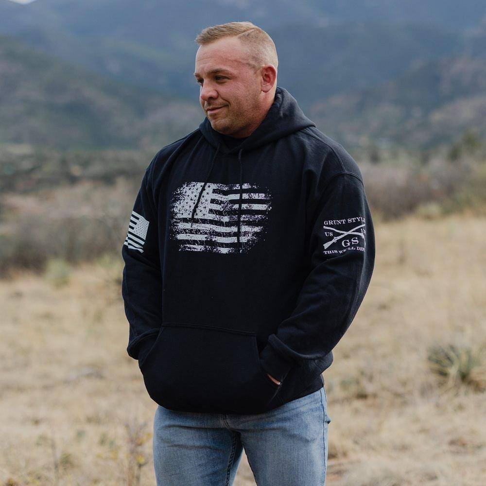 Vintage American Hoodie - Black - Image 4