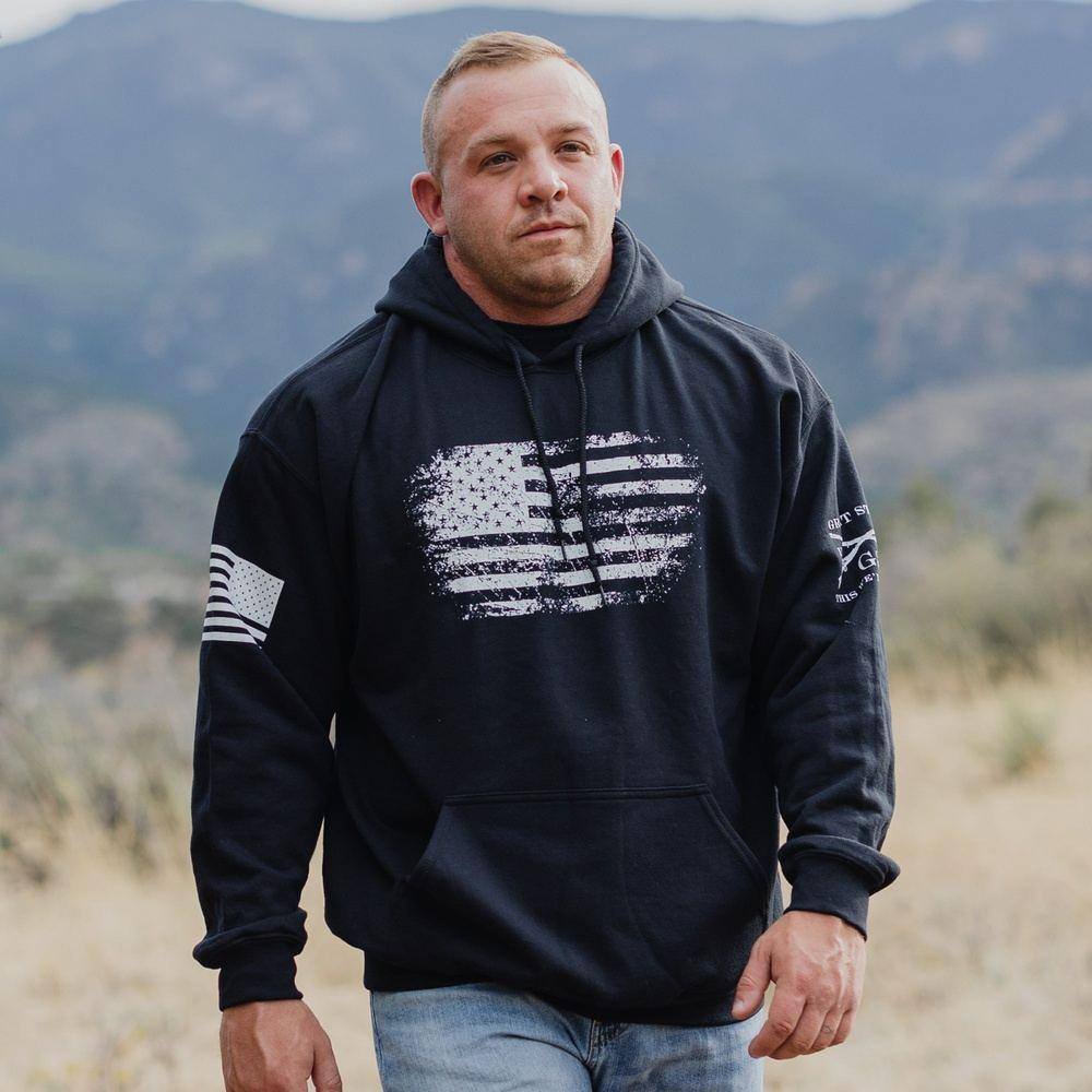 Vintage American Hoodie - Black - Image 2