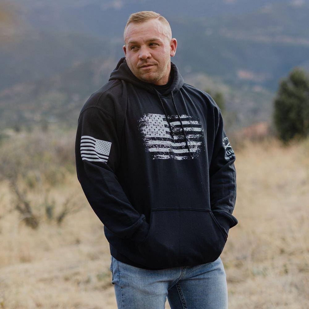 Vintage American Hoodie - Black - Image 3