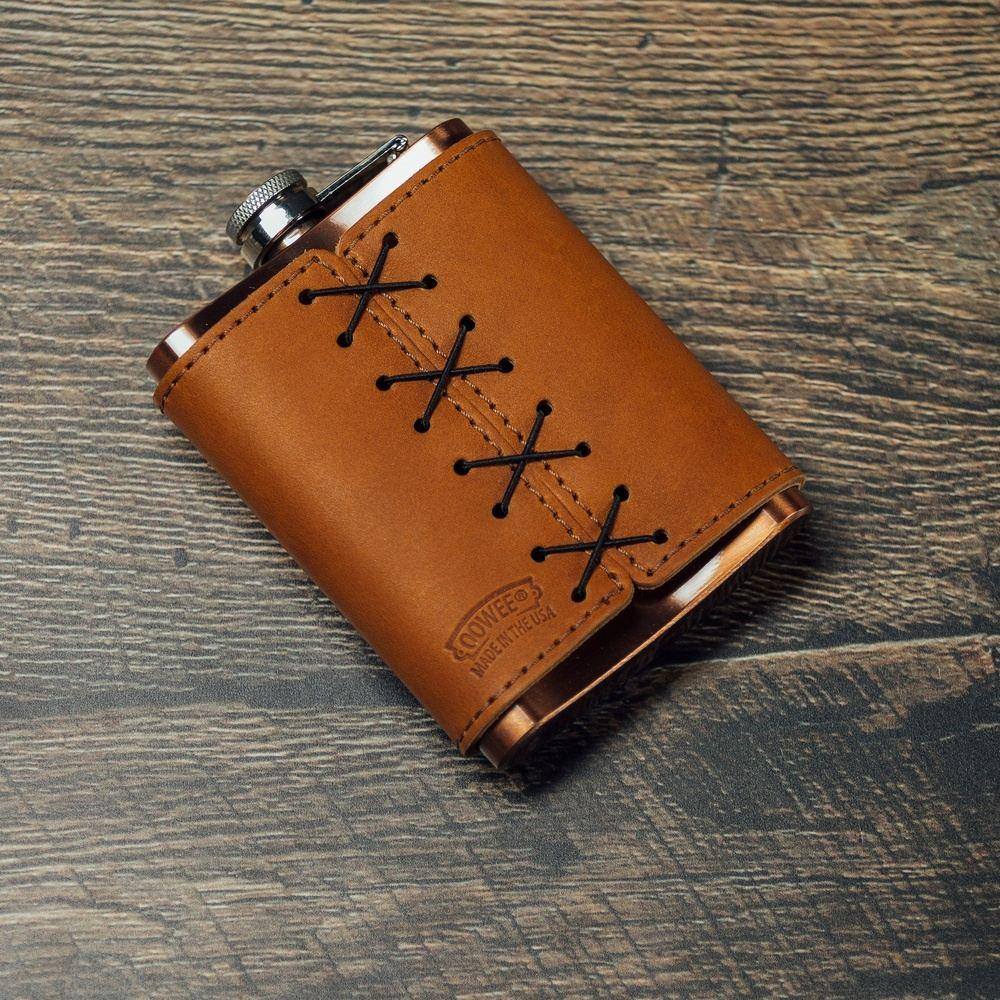 Leather Wrapped Flask - Image 3
