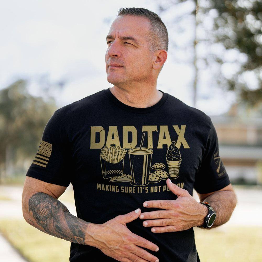 Dad Tax T-Shirt - Black - Image 3