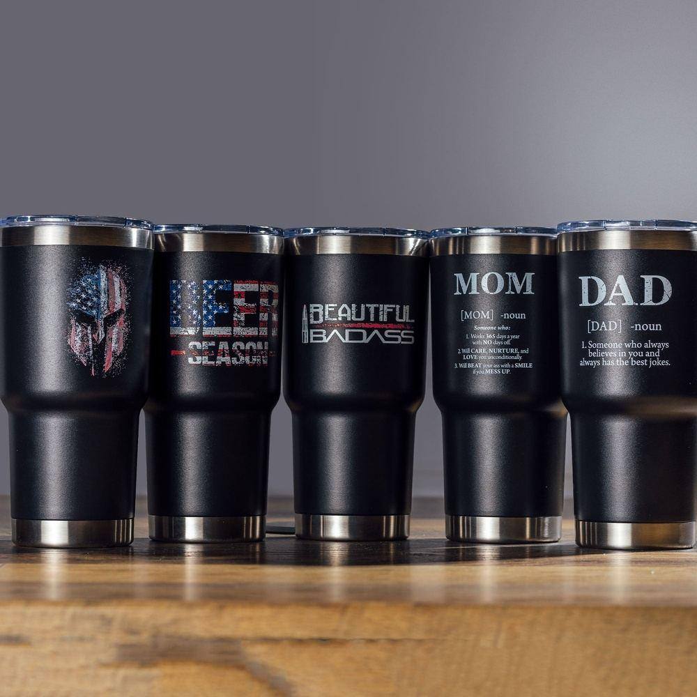 Dad Defined 20oz Tumbler - Black - Image 3