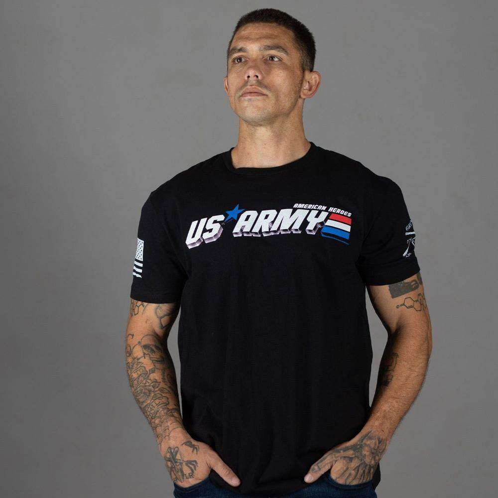 Army American Heroes T-Shirt - Black - Image 3