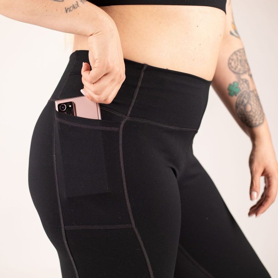 Women's Agility 7/8 High Waisted Leggings - Black - Image 7