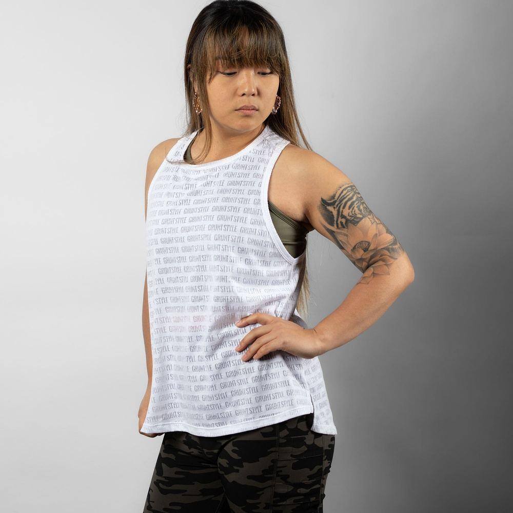 Women's Burn Out Tank - White - Image 2