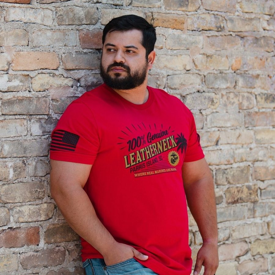 USMC - Parris Island T-Shirt - Red - Image 3