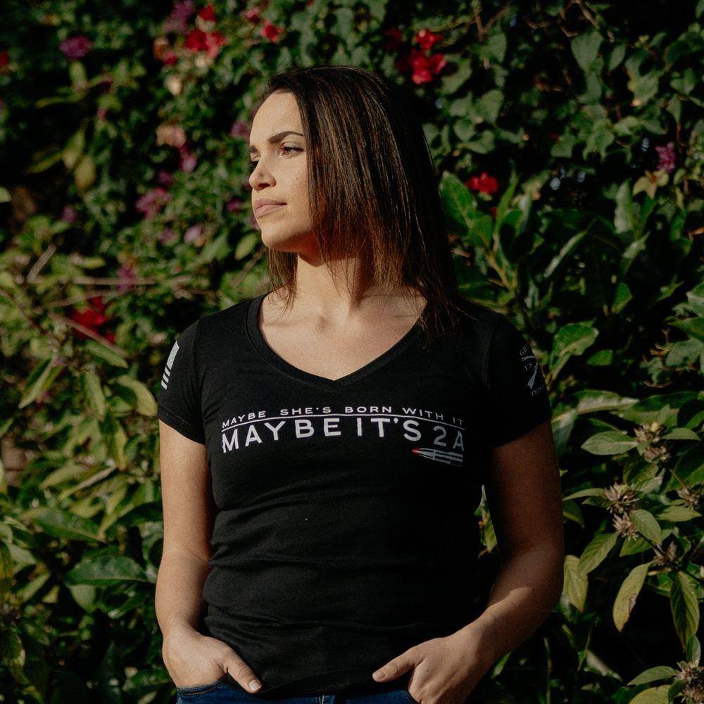 Women's Maybe It 2A V-Neck - Black - Image 3