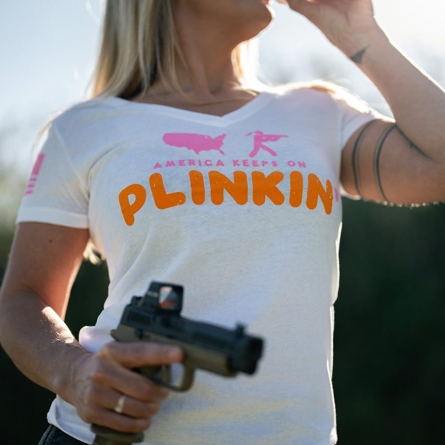 Women's Plinkin' V-Neck - White - Image 2