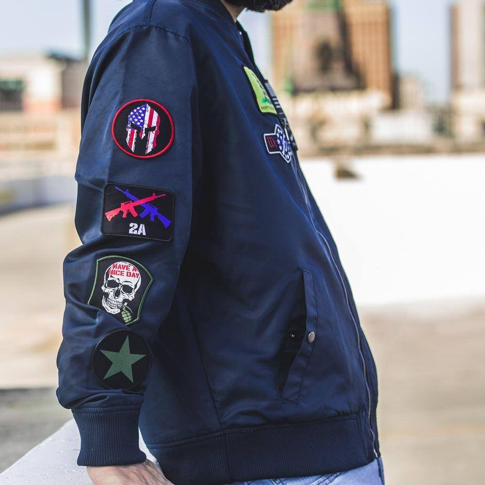 Men's Classified Bomber Jacket - Navy - Image 7