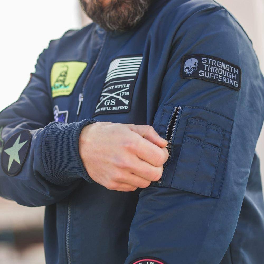 Men's Classified Bomber Jacket - Navy - Image 5
