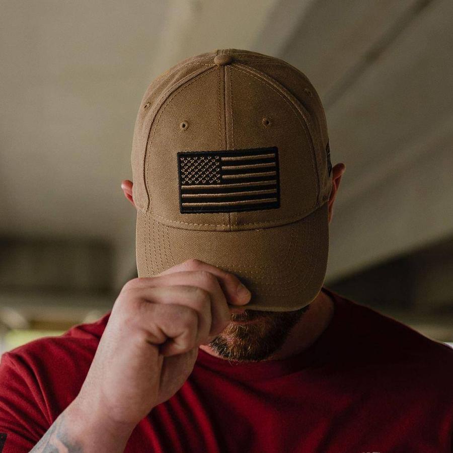 Embroidered American Flag Hat - Image 2