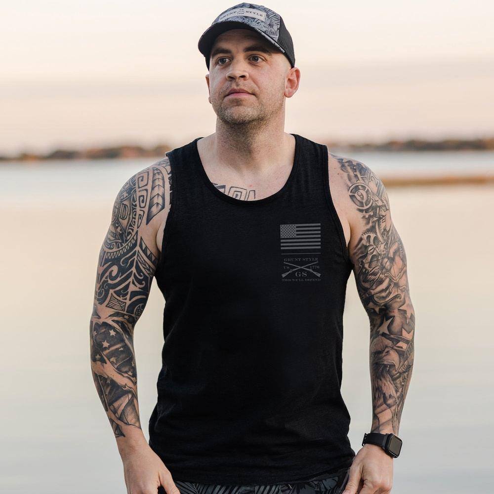 Men's Strength Through Suffering Tank - Black - Image 3