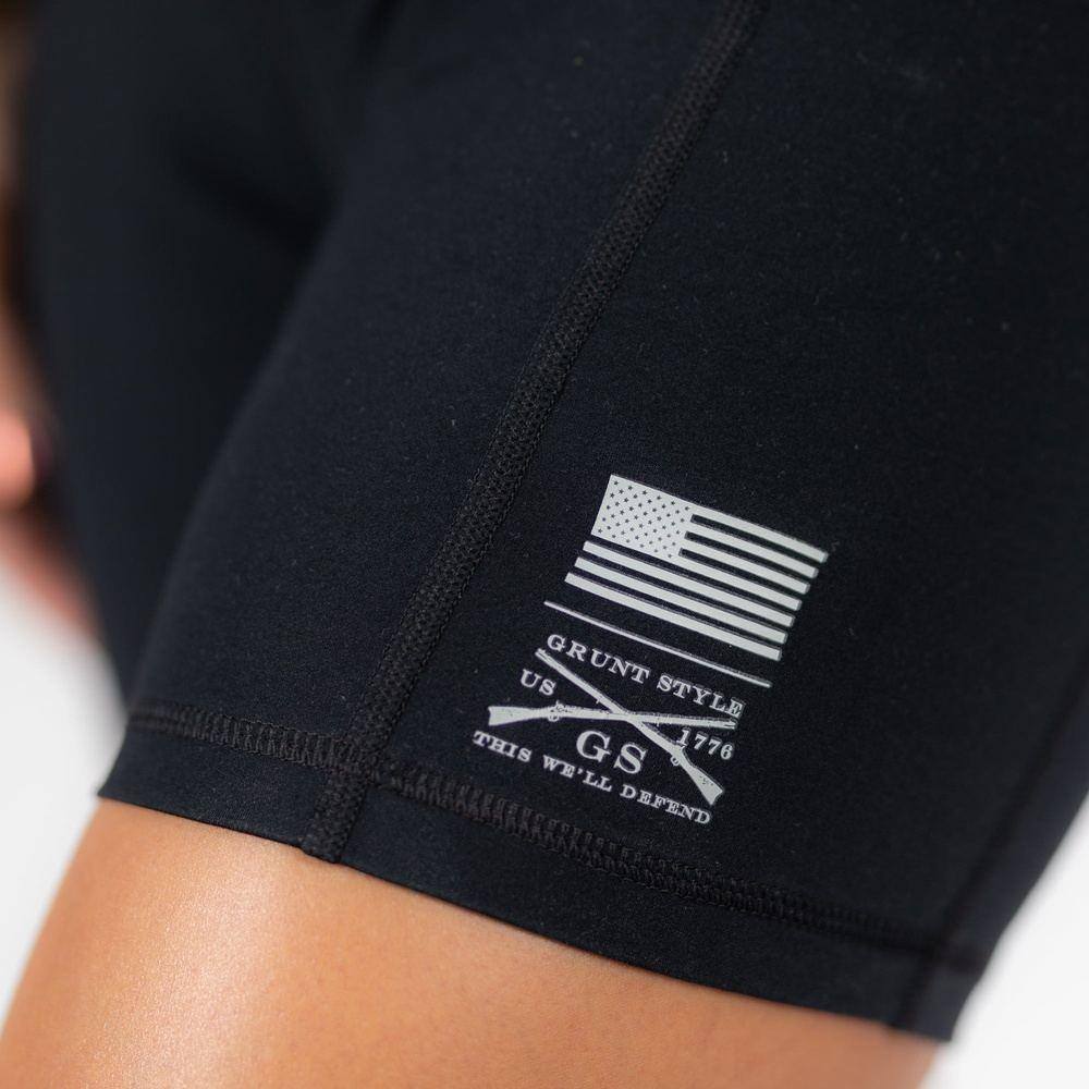 Women's Biker Short - Black - Image 7