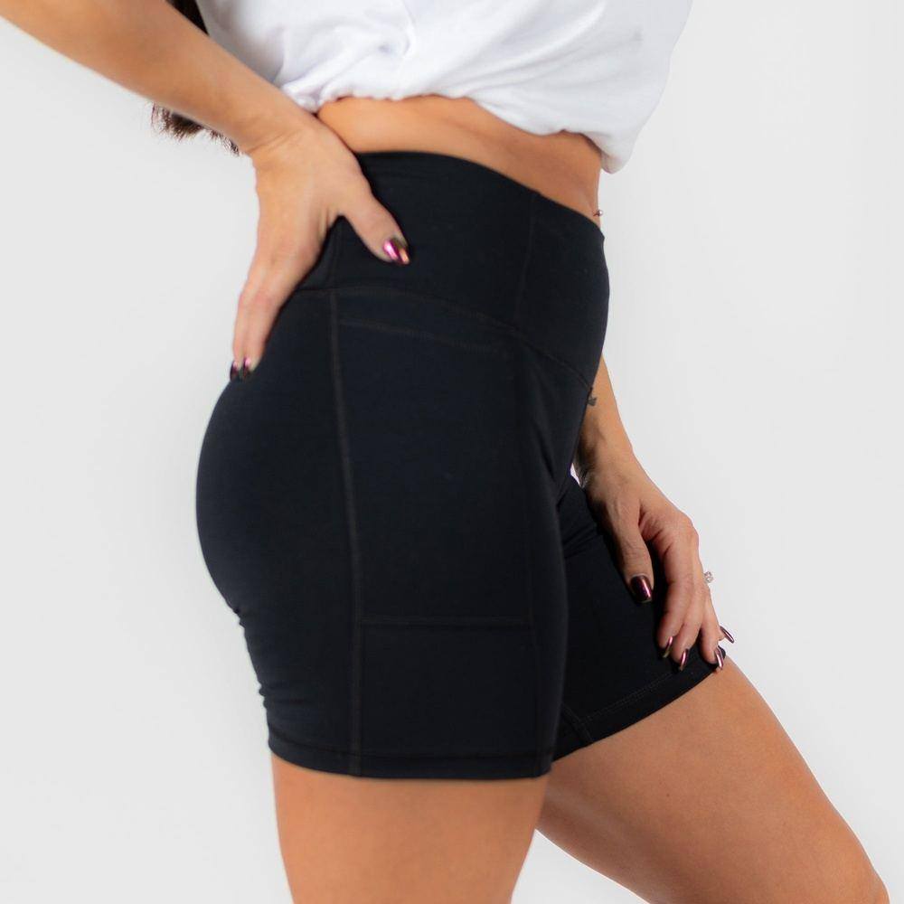 Women's Biker Short - Black - Image 6