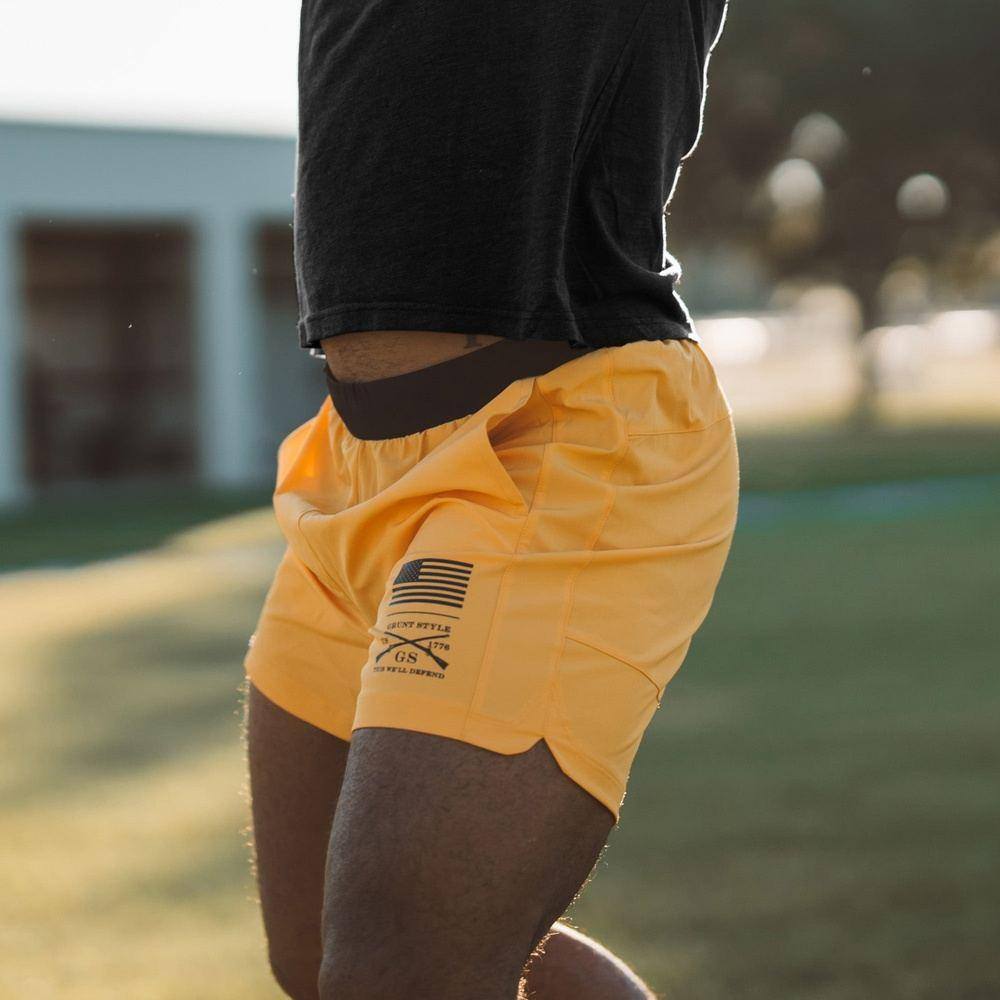 Men's Training Shorts - Orange Crush - Image 2