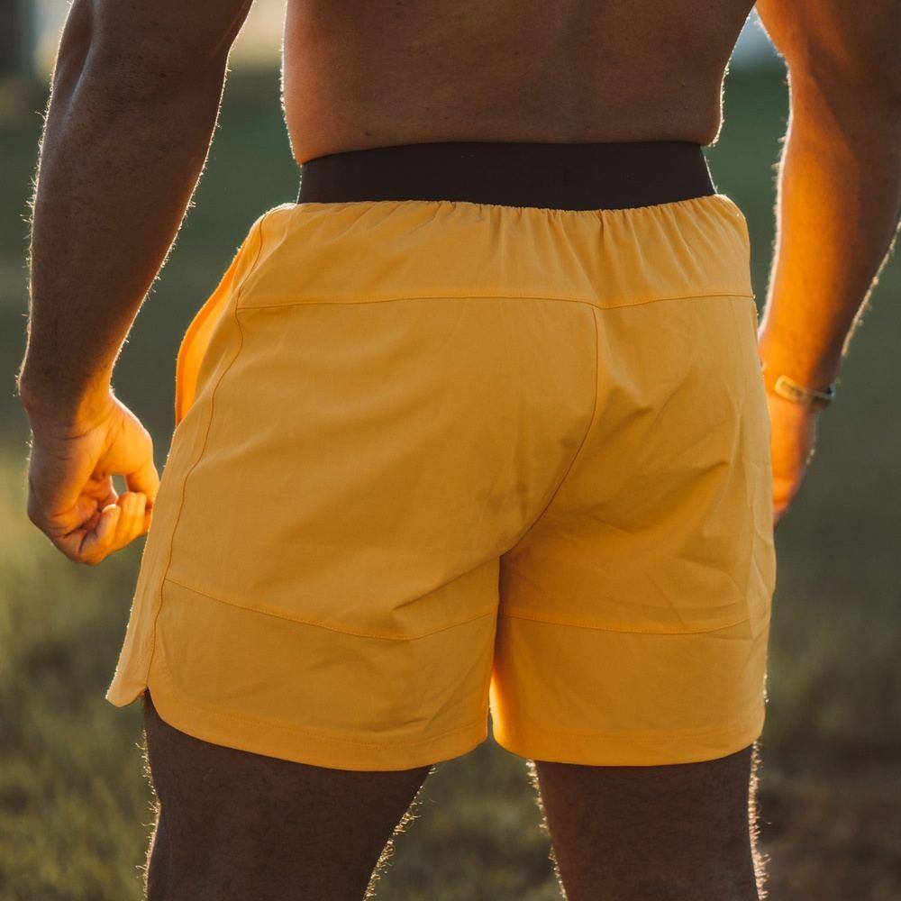 Men's Training Shorts - Orange Crush - Image 4
